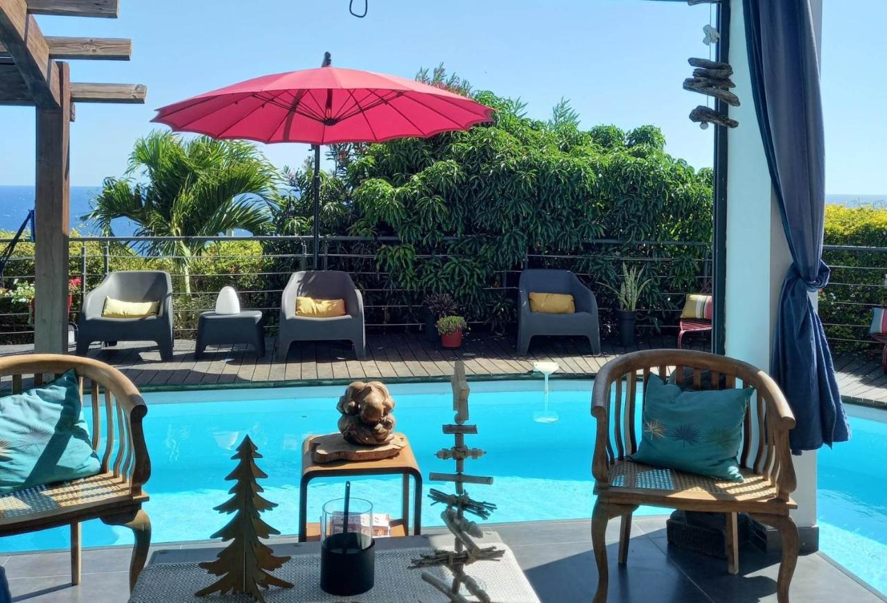 Suite Indigo Jacuzzi Prive Piscine Vue Mer Acces Cuisine Laverie サン・ピエール エクステリア 写真